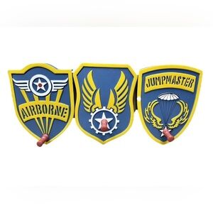 Lot Of 3 Bombay Company Aviation Theme Coat Hanger Wall Decor Airborne Airplane